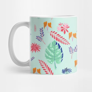 Colorful Spring Leaves pattern Mug